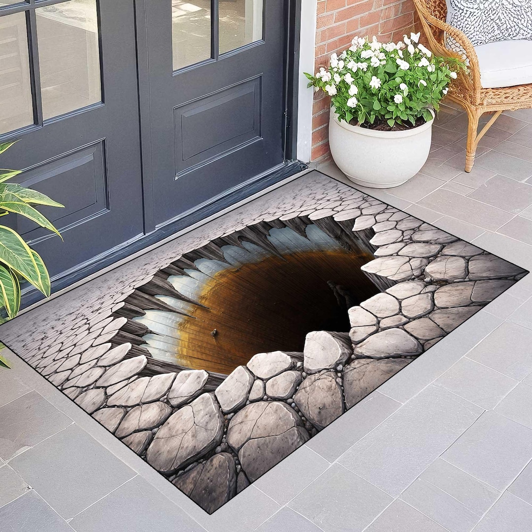 3D Rug, 3D Design, Deep Hole Rug, 3D Huge Crack, Illusion Rug,optical ...