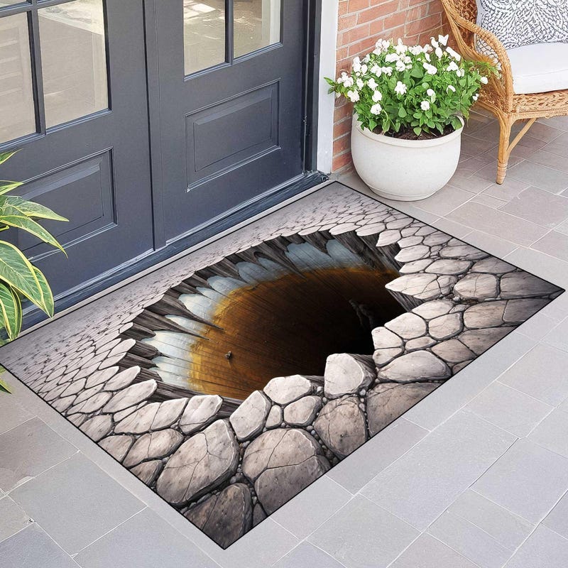 Hole in Floor Optical Illusion Rug - Etsy