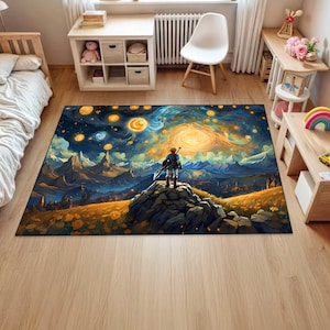 Zelda Area Rug: Retro Gaming Decor, Living Room Rug