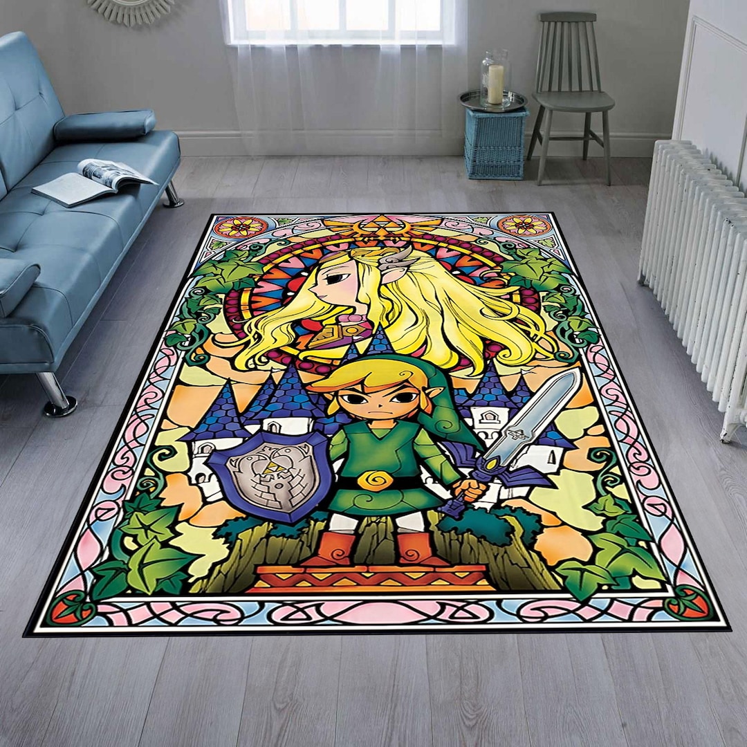 Sao Rug Legend of Zelda Rug: Colorful Kids Room Decor, Washable - Etsy