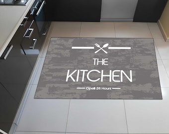 Modern Kitchen Rug, Stylish Home Decor for Kitchen, Dining, or Restaurant - Non-Slip Floor Mat,printed rug