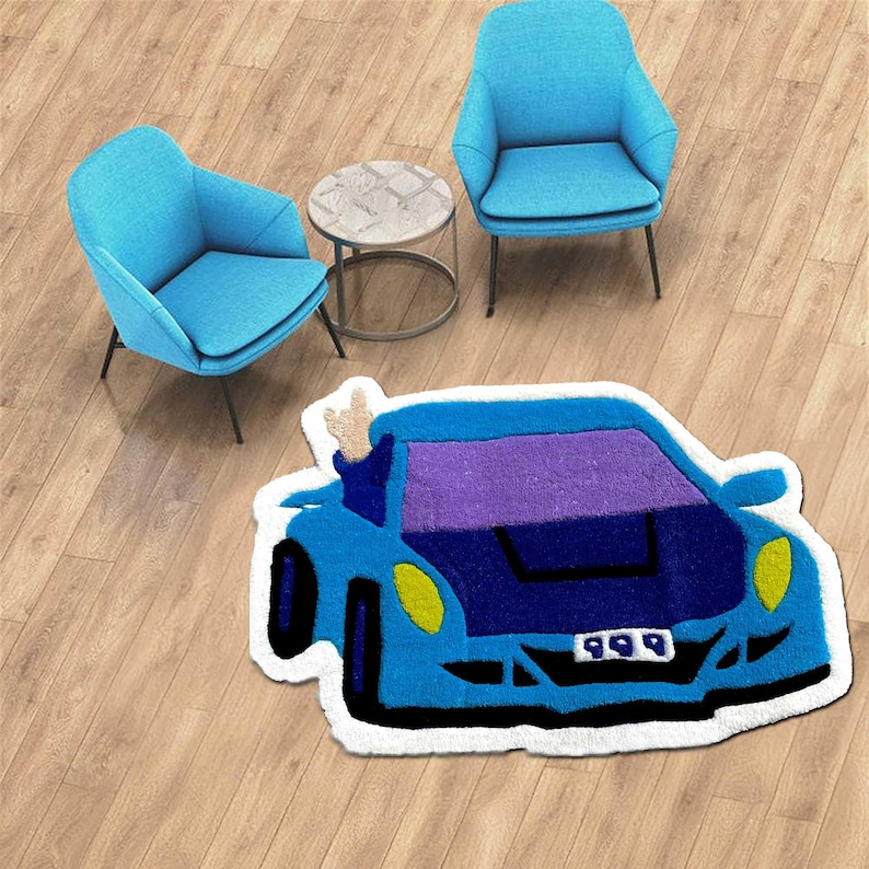 Unique Car Rug Juice World 999 Rug, Classic Car Rug,car Rug,car Pattern Rug, Retro Rug ...
