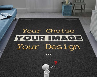 Personalized Photo Rug: Custom Printed Area Rug, Washable