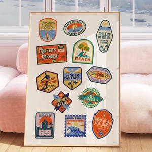 Vintage surf summer Wall Art Surfing Poster 70s beach wall Art print Aesthetic living Room Decor Retro Western Print Digital Download print
