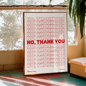 Typography Print 70s Art, Trendy Wall Art prints, aesthetic retro Poster Print, red digital minimalistic art print, y2k trendy art print