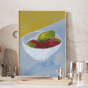 Aesthetic Kitchen Decor poster Cute Cooking Art Kitchen Wall Art Print Minimalist dopamine decor Print green Art Print Digital Download