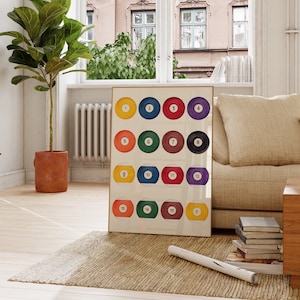 Vintage 8 Pool Ball Print, Retro handgetekende kunst aan de muur, Trendy Bar Cart biljartposter, funky esthetische print voor appartement digitale download