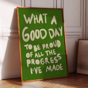 Impresión de póster tipográfico, impresión de pared con cita positiva de los años 70, regalo de arte de pared estético de moda, impresión digital de arte de pared imprimible retro para sala de estar