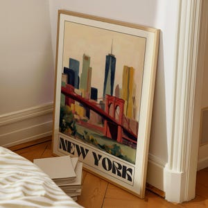 Vintage NYC Travel Poster: 70s Retro New York City Print (Digital Download)