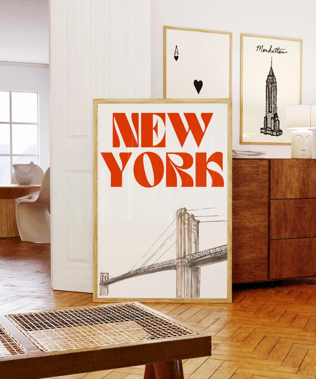 New York City Travel Print 70s Vintage Retro NYC Poster Vintage Trendy ...