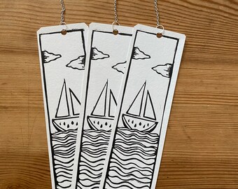 Segnalibro, bookmark, linocut, stampa a mano, linoleografia xilografia