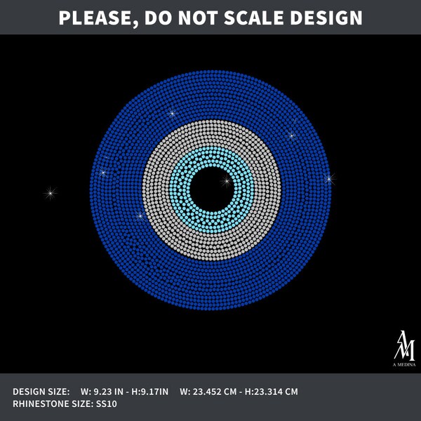 Turkish eyes Ojo Turco Template | Instant Download SVG, Cricut Svg Download Rhinestone Hotfix Rhinestone Template ss10