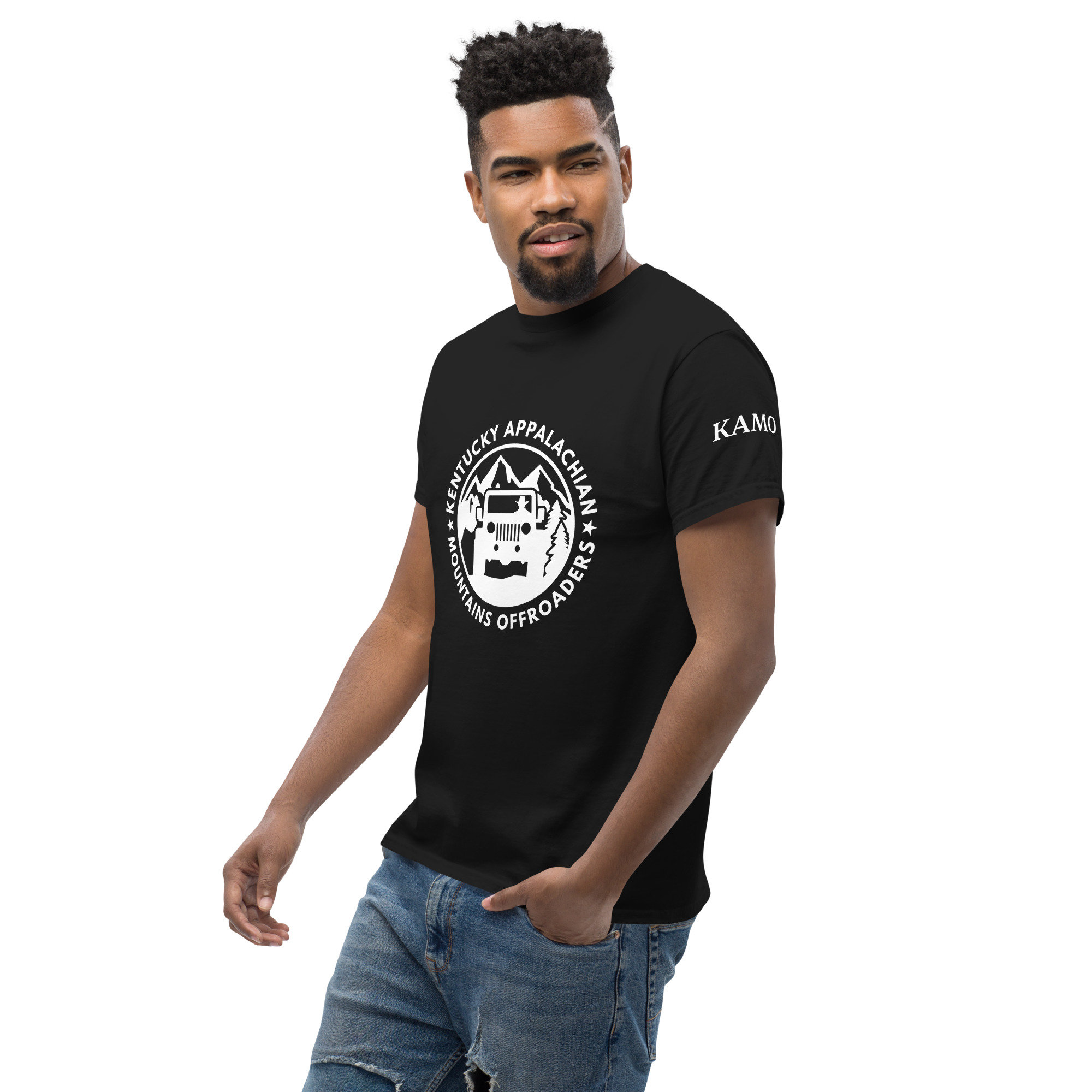 KAMO White Logo Tee W Left-sleeve Lettering - Etsy