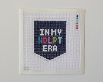 In My NDLPT Era | Hand Painted Needlepoint Canvas | 18 Mesh