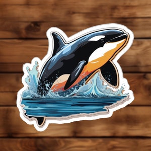 Orca / Killer Whale Sticker | Ocean Wildlife | Perfect Gift for Orca Lovers | Bottle, Phone, Notebook Decal | Water, Scratch Resistant Vinyl