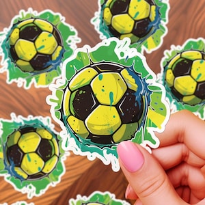 Graffiti Soccer Sticker | Brazilian Soccer Decal | Street Art Styled | Bottle, Phone, and Notebook Decal | Water and Scratch Resistant Vinyl