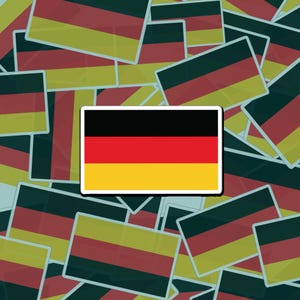 Germany Flag Sticker | German Culture | Travel to Germany | Learn German | Decal | Water and Scratch Resistant Vinyl