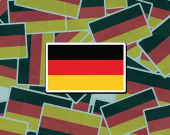 Germany Flag Sticker | German Culture | Travel to Germany | Learn German | Decal | Water and Scratch Resistant Vinyl