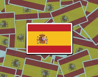 Spain Flag Sticker | Spanish Culture | Travel to Spain | Learn Spanish | Decal | Water and Scratch Resistant Vinyl
