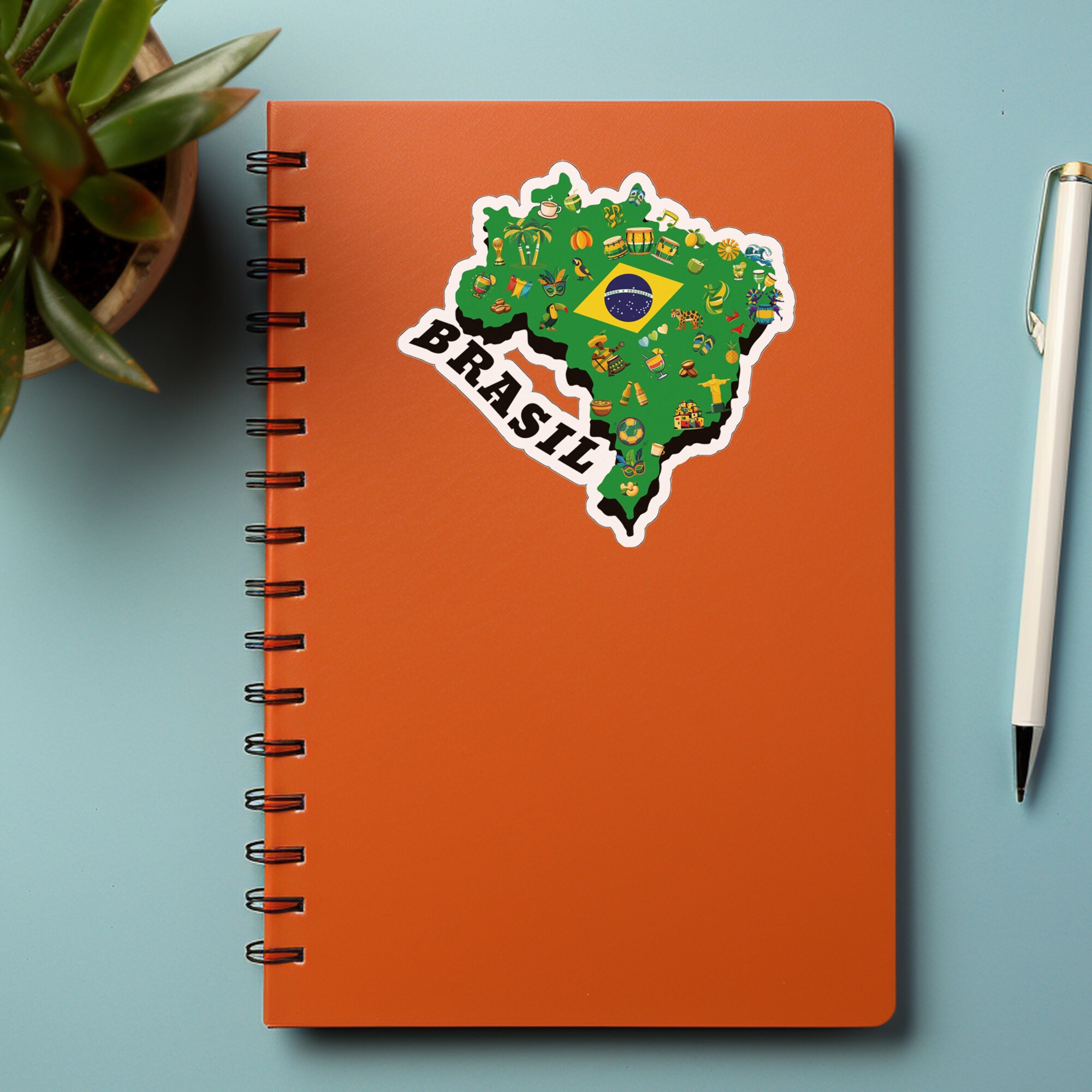 Sticker of Brazil | Brazilian Country Decal | Brasilero Pride | Bottle ...