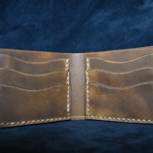 Cartera de cuero Horween hecha a mano | Cartera de cuero color vainilla | Productos de cuero de alta calidad