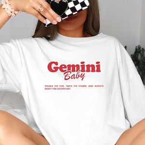Gemini Shirt, Astrology Shirt, Zodiac Sign Shirt, Y2K Top, Graphic Tee, Astrology Zodiac Sign Gifts, Yoga Shirt, Statement Shirt, Witchy Tee