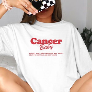 Cancer Shirt, Astrology Shirt, Zodiac Sign Shirt, Y2K Top, Graphic Tee, Astrology Zodiac Sign Gifts, Yoga Shirt, Statement Shirt, Women