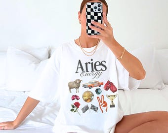 Aries Shirt, Astrology, Zodiac Birthday Shirt, Y2K, Graphic Tee, Astrology Zodiac Sign Gifts, Zodiac, Retro Shirt, Zodiac Shirt