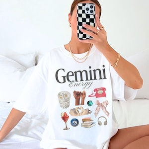Gemini Shirt, Astrology Shirt, Zodiac Sign Shirt, Y2K Top, Graphic Tee, Astrology Zodiac Sign Gifts, Yoga Shirt, Trendy Shirt, Zodiac Shirt