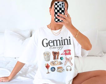 Gemini Shirt, Astrology, Zodiac Birthday Shirt, Y2K, Graphic Tee, Astrology Zodiac Sign Gifts, Zodiac, Trendy Shirt, Zodiac Shirt