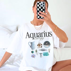 Aquarius Shirt, Astrology Shirt, Zodiac Sign Shirt, Y2K, Graphic Tee, Astrology Zodiac Sign Gifts, Yoga Shirt, Trendy Shirt, Zodiac Shirt