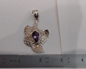 Sterling Silver Purple Pendant