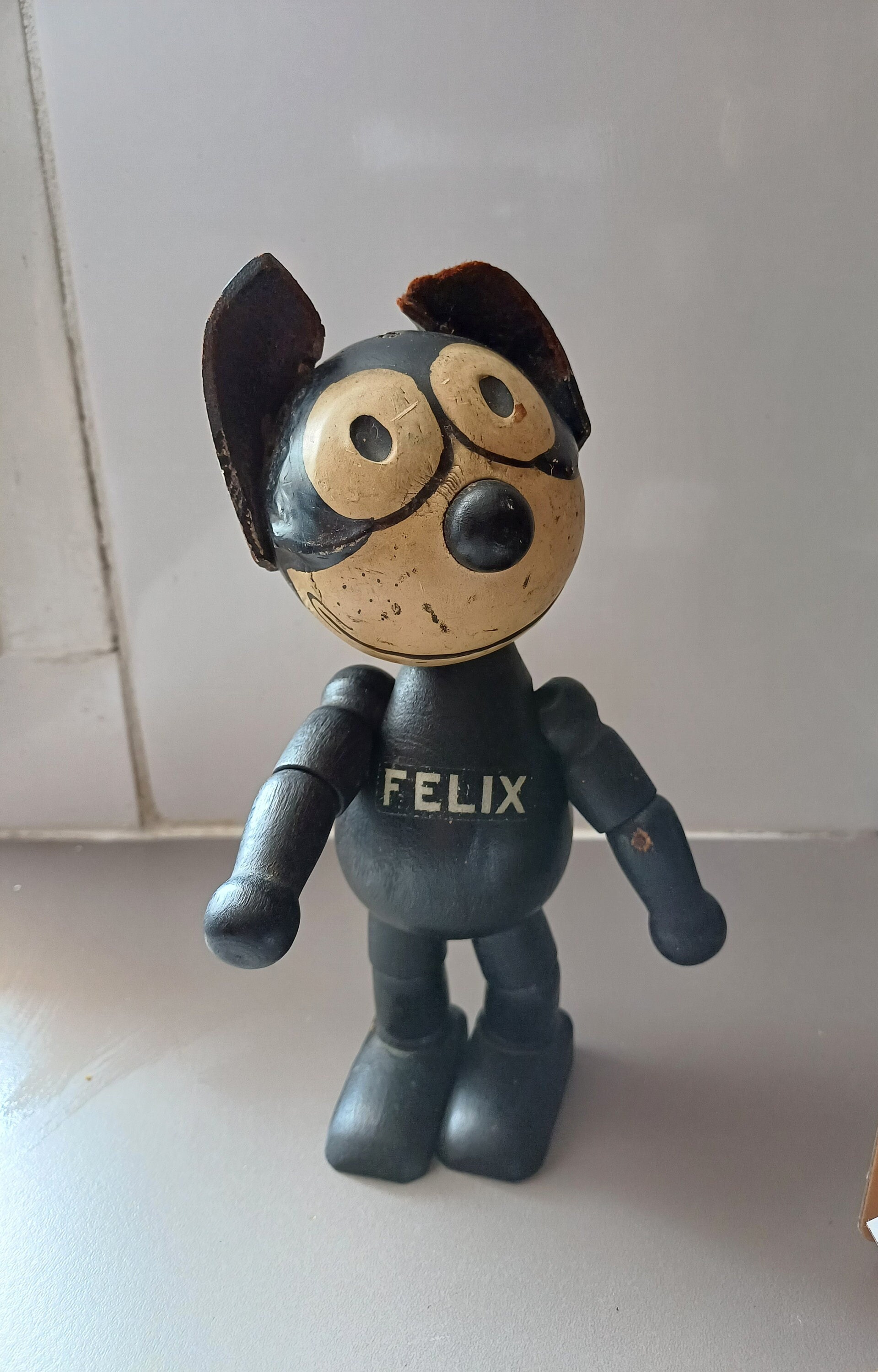 初期のFelix The Cat フェルト生地のぬいぐるみ 1910-30年代頃