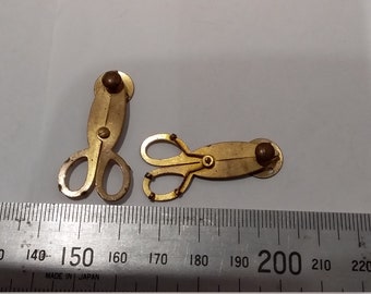 Brass scissors (cufflinks?)