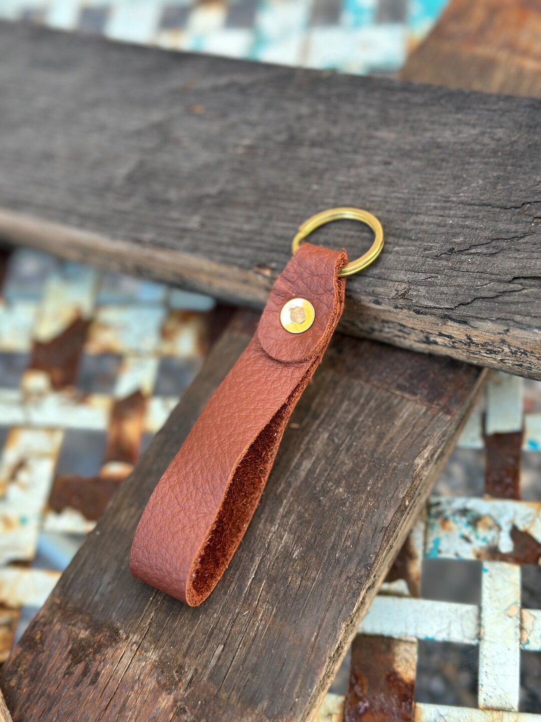 Leather Style Keychains Leather Keychain - Etsy