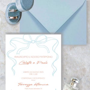 Modello invito di matrimonio, stationery semi personalizzabile