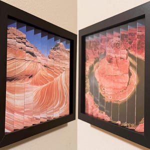 Arizona Agamograph: The Wave and Horseshoe Bend Kinetic Art in 8&quot; x 10&quot; Frame