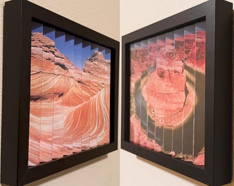 Arizona Agamograph: The Wave and Horseshoe Bend Kinetic Art in 8" x 10" Frame