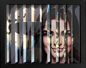 Halloween Agamograph: Woman to Witch Kinetic Art in 8" x 10" Frame