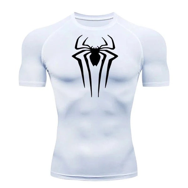 Short Sleeve Spider Man Compression Shirt