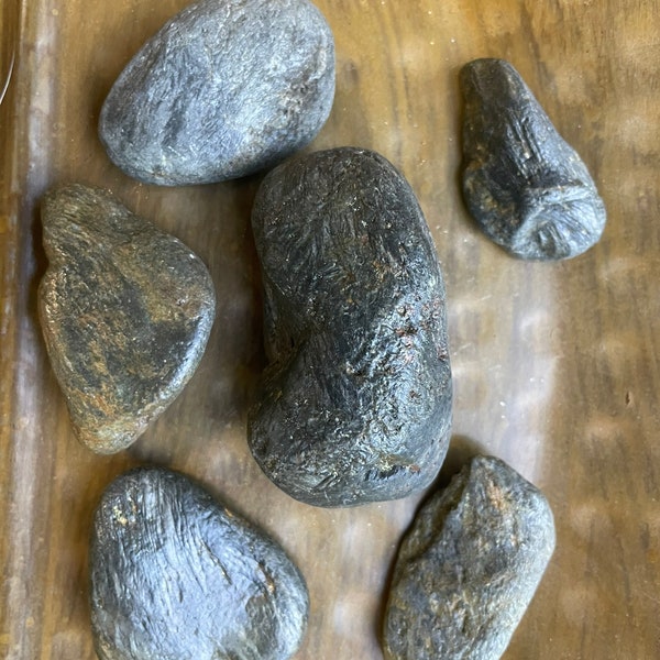 6 Pieces of NC River Tumbled Muscovite, Mica Schist, Great for Crafting and Collecting!!!