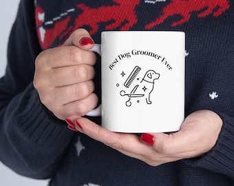 Dog Groomer Mug, Ceramic Coffee Cup, Pet Stylist Gift