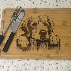 Golden Retriever Cutting Board, Barkuterie Board, golden retriever, carving board, dog charcuterie, retriever cutting board, housewarming