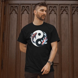 Yin Yang Koi Fish Men&#39;s T-shirt, Woman&#39;s T-shirt, Koi fish tee shirt, Yin Yang T-shirt, Fish T-shirt