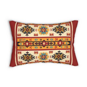 Cuscino lombare Southwest Aztec – Cuscino reversibile con motivo tribale per divano