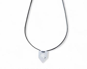 Ciondolo con simbolo dello Scorpione in argento sterling, collana astrologica, regalo per lei e per lui, gioielli minimalisti fatti a mano con simbolo dello Scorpione