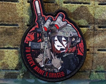 OC Mikoto van Mikhail_N762 l Militaire anime-moraalpatch op elke naam die ik heb gewist