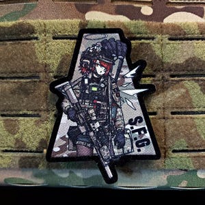 Arknights Exusiai By Kuroinu9 l Militar Moral Anime Patch l [Freefan Co]