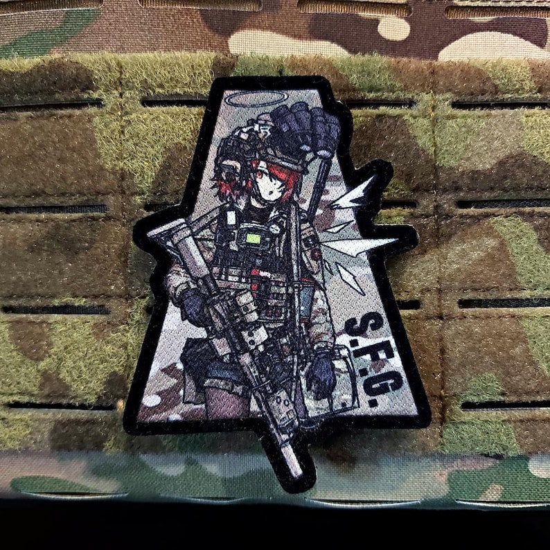 Arknights Exusiai By Kuroinu9 l Military Morale Anime Patch l [Freefan Co] image 1