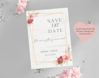 Reserve la fecha - Romance en flor